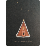 Winters driehoekhuisje zwart